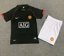 2007/2008 Man Utd Away  Retro Kids Soccer Jersey