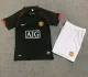 2007/2008 Man Utd Away  Retro Kids Soccer Jersey