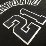 22/23 SA Spurs DUNCAN #21 Black Top Quality Hot Pressing NBA Jersey (Retro Logo)