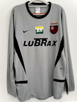 2002/2003 Flamengo Grey Goalkeeper Long Sleeve  Retro Soccer Jersey