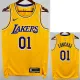 22/23 LAKERS EUNCHAE #01 Yellow Top Quality Hot Pressing NBA Jersey(圆领)