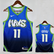 Dallas Mavericks LRVING #11 Blue Gradient Top Quality Hot Pressing  NBA Jersey