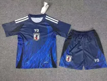 24/25  Japan  Home Blue (Y-3) Kids Soccer Jersey