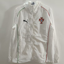 25/26  Portugal  White Hooded Windbreaker
