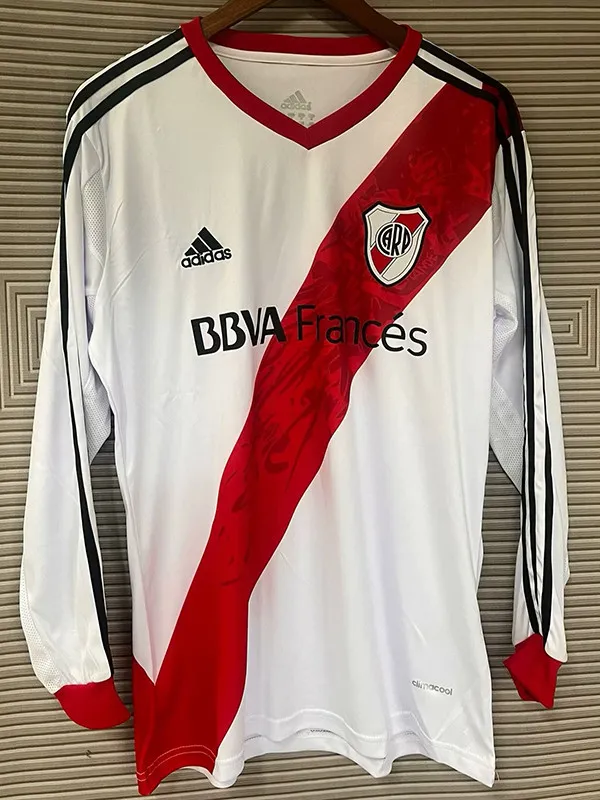 2013/2014 River Plate Home Long Sleeve  Retro Soccer Jersey