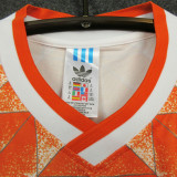 1988 Netherlands Home Retro Soccer Jersey（队标缕空）