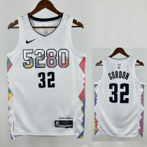 24/25 Nuggets GORDON #32 White City Edition Top Quality Hot Pressing NBA Jersey