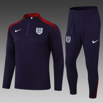 24/25  England  Blue Purple Half Pull Tracksuit  (半拉链)