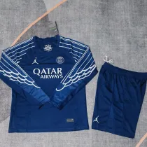 24/25 PSG Fourth Long Sleeve  Kids  Soccer Jersey（童装长袖
