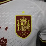 24/25 Spain White Flower Player Version Soccer Jersey