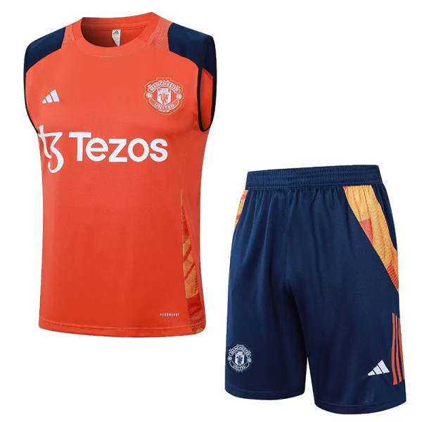 24/25 Man Utd OrangeTank top and shorts suit