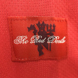 2007/2008 Man Utd home Red Retro soccer jersey(带胸前决赛字)