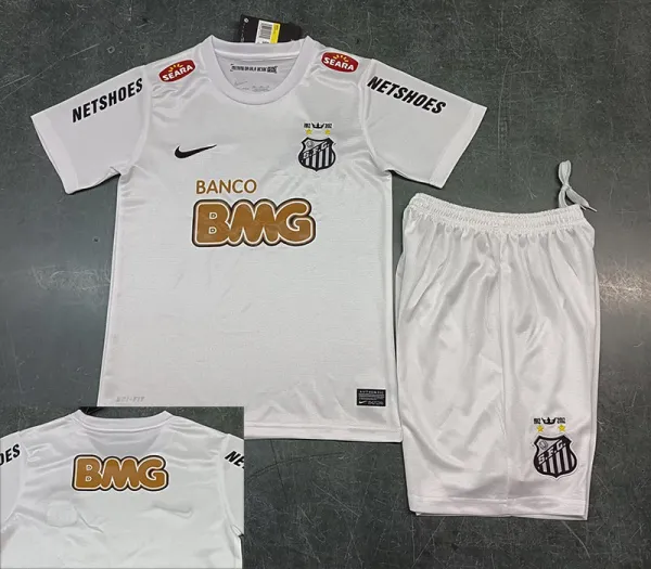 11/12 Santos FC Home Retro Kids Soccer Jersey