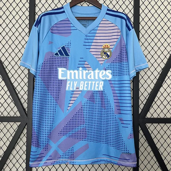 24/25 RMA  Blue Goalkeeper  Fans Soccer Jersey