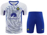 24/25 INT White # blue stripes Training Short Suit