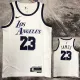 22/23 LAKERS JAMES #23 White City Edition Top Quality Hot Pressing NBA Jersey