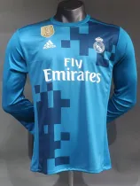 2017/2018 RMA Third Long Sleeve Retro Player Version Soccer Jersey (球员长袖)