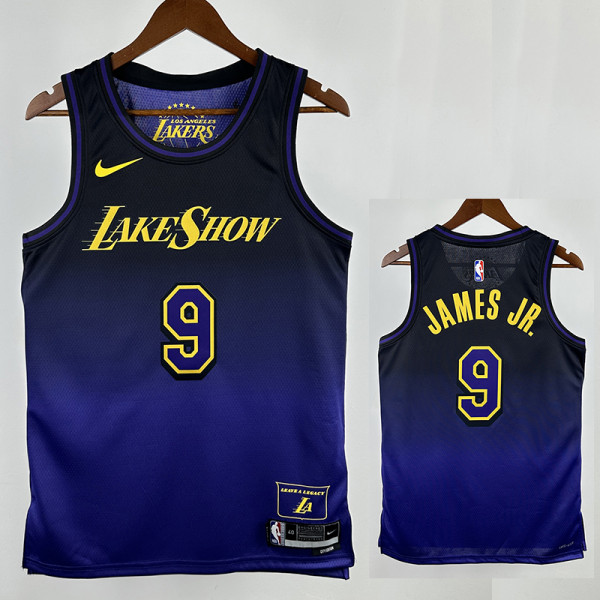24/25 LAKERS JAMES JR.#9 Royal Blue City Edition Top Quality Hot Pressing NBA Jersey