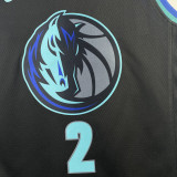 22/23 Dallas Mavericks IRVING #2 Blue Black Top Quality Hot Pressing NBA Jersey