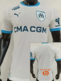 24/25 Marseille Home  Player Version Soccer Jersey(Print all Sponsor)前后广告