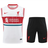 24/25 LIV White & Red Tank top and shorts suit