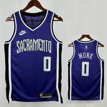 24/25 Kings MOKE #0 Purple  Top Quality Hot Pressing Retro  NBA Jersey