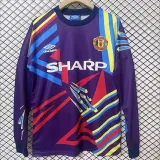 1992/1993 Man Utd Purple Goalkeeper Long Sleeve Retro Soccer Jersey