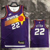 22/23 SUNS AYTON #22 Purple Top Quality Hot Pressing NBA Jersey (Retro Logo)