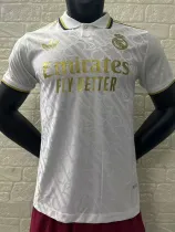 24/25 RMA White Steel Pattern Edition Player Version Soccer Jersey