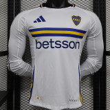 24/25 Boca Juniors Away Player Version Long Sleeve  Soccer Jersey(长袖)
