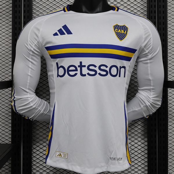 24/25 Boca Juniors Away Player Version Long Sleeve  Soccer Jersey(长袖)