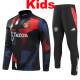 24/25 Man Utd Red Blue Black Puzzle Kids Half Pull Tracksuit  (童装、半拉链)