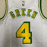 22/23 ROCKETS GREEN #4 White Top Quality Hot Pressing NBA Jersey (Retro Logo)