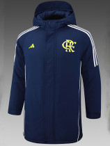 24/25 Flamengo Royal Blue Hooded Cotton Coat 连帽棉衣