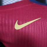 24/25 BAR Home Player Version Long Sleeve  Soccer Jersey('Spotify'长袖）