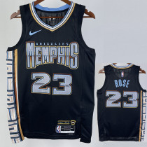22/23 Grizzlies ROSE #23 Black City Edition Top Quality Hot Pressing NBA Jersey