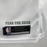 17/18 BUCKS ANTETOKOUNMPO #34 White Retro Top Quality Hot Pressing NBA Jersey