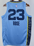 22/23 GRIZZLIES ROSE #23 Blue Top Quality Hot Pressing NBA Jersey (Trapeze Edition) 飞人版