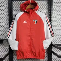24/25 Sao Paulo FC Red &White Hooded Windbreaker