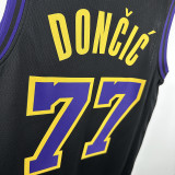 23/24 LAKERS DONCIC'#77 Black City Edition Top Quality Hot Pressing NBA Jersey