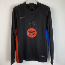 24/25 BAR  Away  Player Version Long Sleeve Soccer Jersey(大胸花）