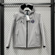 24/25 PSG White Thickened Assault  Hooded Windbreaker (A805加厚冲锋衣）