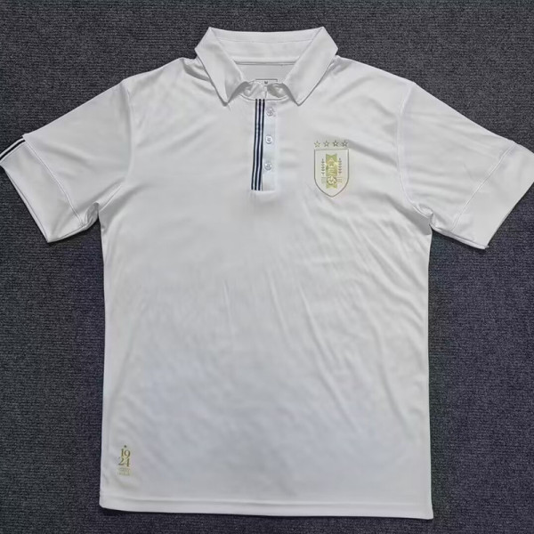 24/25 Uruguay White Polo Special Edition  Fans Soccer Jersey