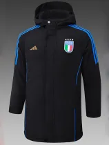 24/25 Italy Black Hooded Cotton Coat 黑连帽棉衣