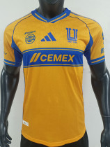 25/26 Tigres Home  Player Version Soccer Jersey