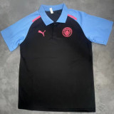 2024  Man City Black Blue  Polo Shirt