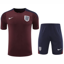 24/25 England Maroon  Training Short Suit（枣红）