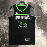 22/23 TIMBERWOLVES ROSE #25 Black Top Quality Hot Pressing NBA Jersey (Trapeze Edition)