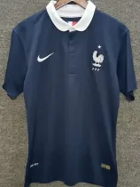 2014 France Royal Blue Retro Soccer Jersey