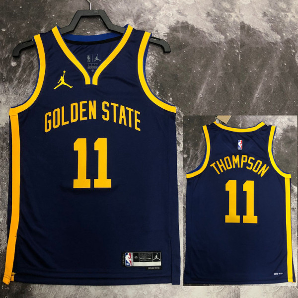 22/23 WARRIORS THOMPSON #11 Royal blue Top Quality Hot Pressing NBA Jersey (Trapeze Edition)
